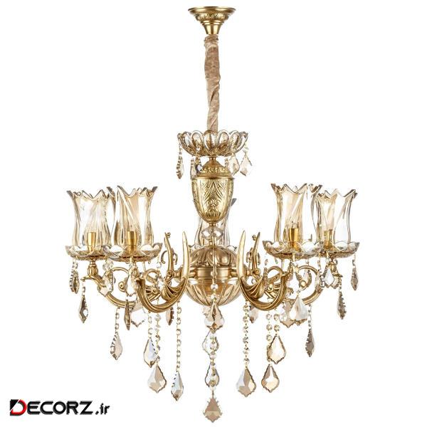 لوستر چشمه نور5 شعله کد C2768/5-A لوستر چشمه نور5 شعله کد C2768/5-A