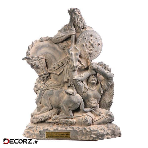 مجسمه تندیس و پیکره شهریار مدل تندیس رستم و اسفندیار کد M390