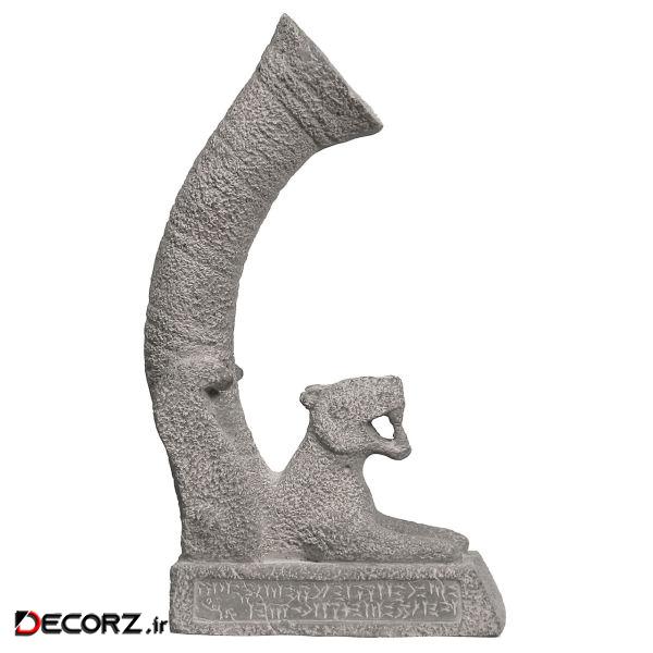 مجسمه تندیس و پیکره شهریار مدل ریتون شیر غرنده کد MO1820