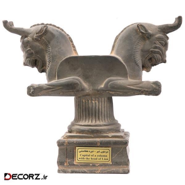 مجسمه تندیس و پیکره شهریار مدل سر ستون شیر شاخدار کد MO220 مجسمه تندیس و پیکره شهریار مدل سر ستون شیر شاخدار کد MO220