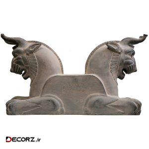 مجسمه تندیس و پیکره شهریار مدل سر ستون شیر کد MO1700 سایز بزرگ
