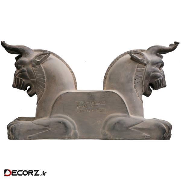 مجسمه تندیس و پیکره شهریار مدل سر ستون شیر کد MO1700 سایز بزرگ