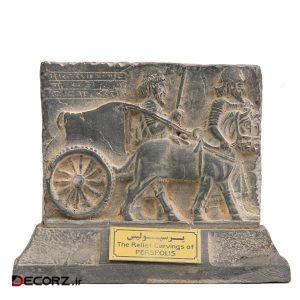 مجسمه تندیس و پیکره شهریار مدل لوح هدیه آور لیدیایی پرسپولیس کد MO980