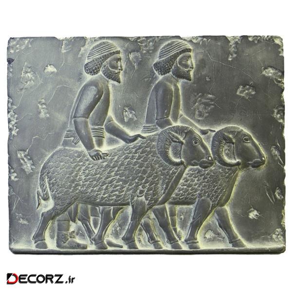 مجسمه تندیس و پیکره شهریار مدل کتیبه هدیه آور سوری کد MO370 سایز متوسط مجسمه تندیس و پیکره شهریار مدل کتیبه هدیه آور سوری کد MO370 سایز متوسط