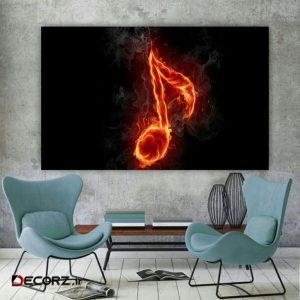 پوستر طرح نت موسیقی مدل آتشین کد AR1580