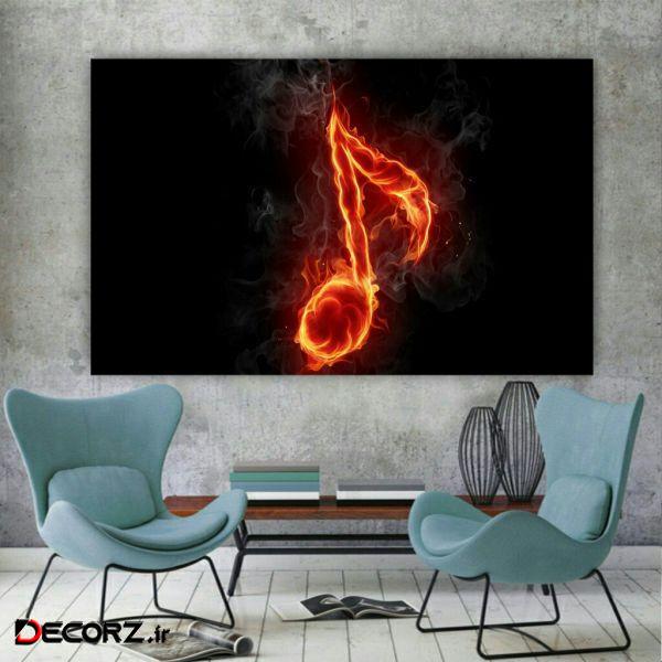 پوستر طرح نت موسیقی مدل آتشین کد AR1580