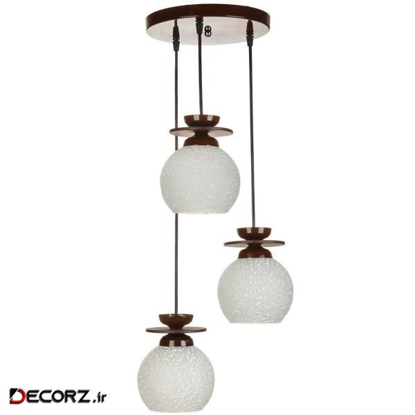 چراغ آویز چشمه نور 3 شعله کد G563/3H-BR چراغ آویز چشمه نور 3 شعله کد G563/3H-BR