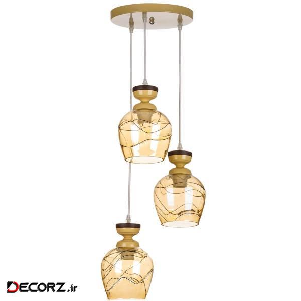 چراغ آویز چشمه نور 3 شعله کد G564/3H-CR چراغ آویز چشمه نور 3 شعله کد G564/3H-CR