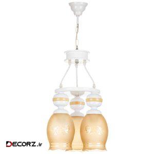 چراغ آویز چشمه نور ۳ شعله کد G565/3H-WT