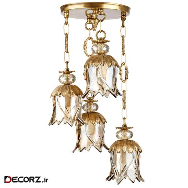 چراغ آویز چشمه نور 4 شعله کد C2774/4A چراغ آویز چشمه نور 4 شعله کد C2774/4A