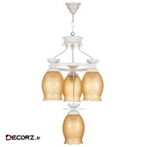 چراغ آویز چشمه نور ۴ شعله کدG559/3_1WT