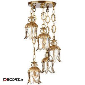 چراغ آویز چشمه نور ۵ شعله کد C2774/5A