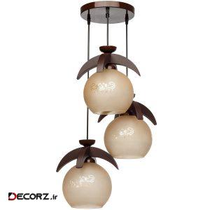 چراغ آویز چشمه نور سه شعله کد G568/3H