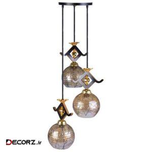 چراغ آویز چشمه نور سه شعله کد G583/3H