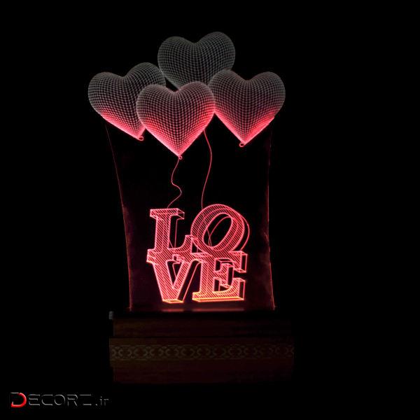 چراغ خواب تاراگالری طرح Love کد B-407 چراغ خواب تاراگالری طرح Love کد B-407