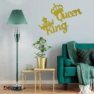 استیکر  مدل King Queen چوبی مجموعه ۲ عددی
