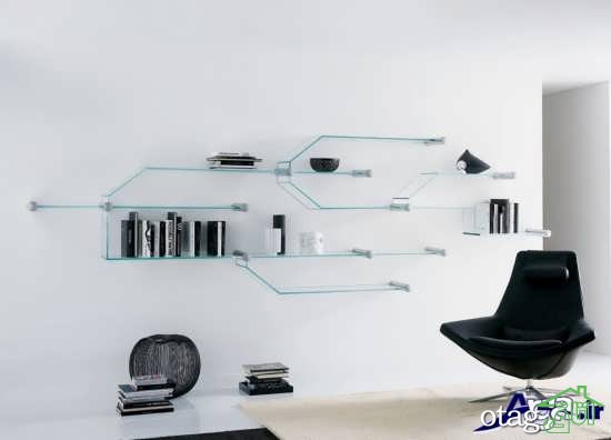 25 مدل قفسه دیواری مدرن و شیک برای کتاب و دکوراسیون منزل