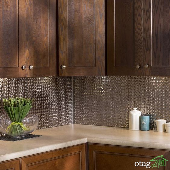 آشنایی با 40 طرح دیوارپوش بین کابینت آشپزخانه با اجرای ساده