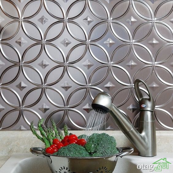 آشنایی با 40 طرح دیوارپوش بین کابینت آشپزخانه با اجرای ساده