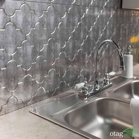 آشنایی با 40 طرح دیوارپوش بین کابینت آشپزخانه با اجرای ساده