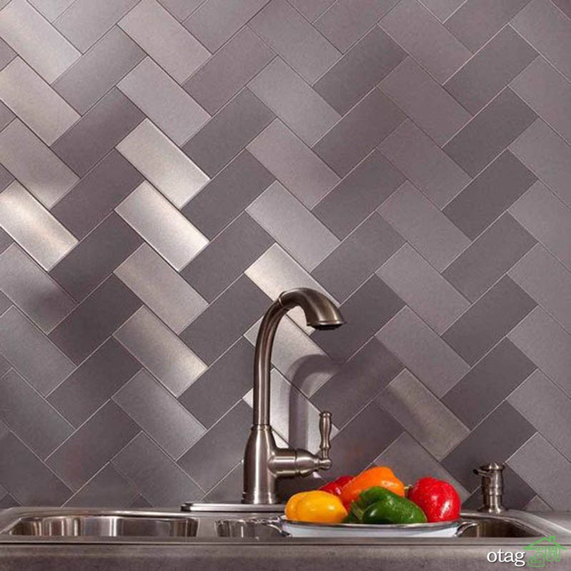 آشنایی با 40 طرح دیوارپوش بین کابینت آشپزخانه با اجرای ساده