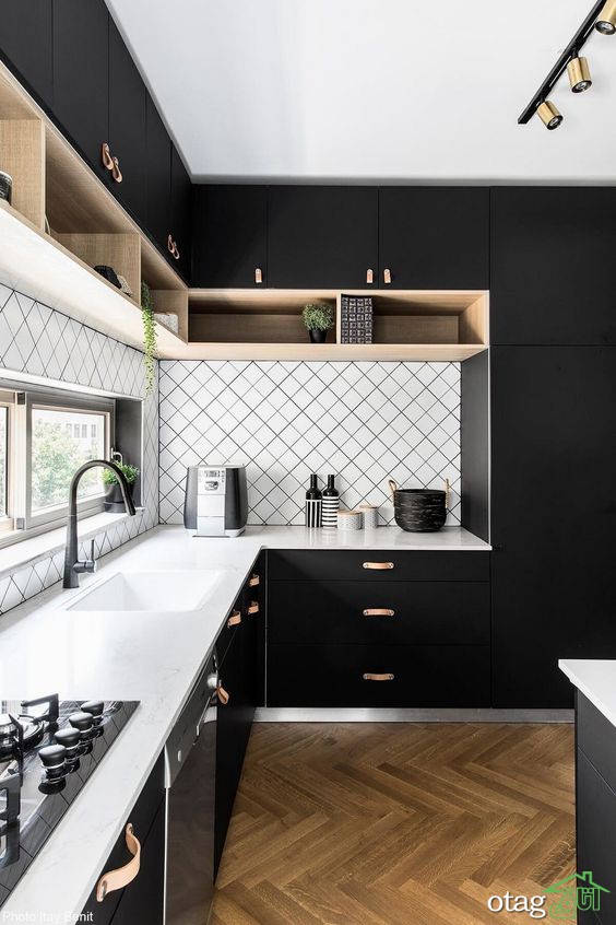 30  مدل کابینت مشکی مات در آشپزخانه های لوکس و امروزی