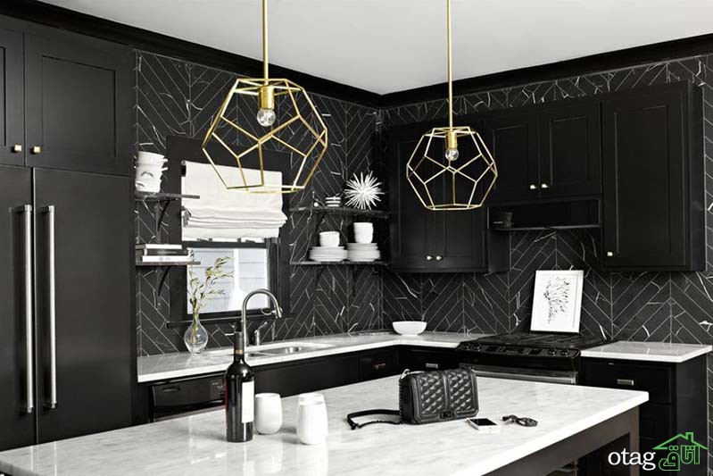 30  مدل کابینت مشکی مات در آشپزخانه های لوکس و امروزی
