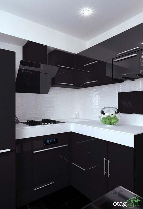 30  مدل کابینت مشکی مات در آشپزخانه های لوکس و امروزی