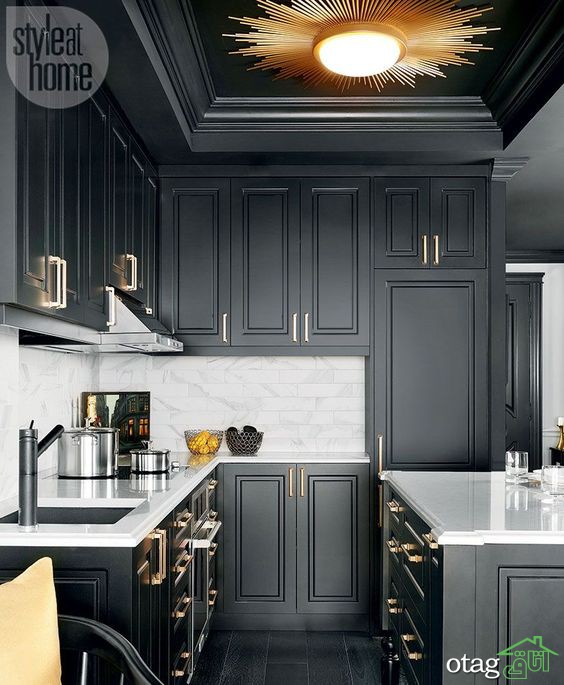 30  مدل کابینت مشکی مات در آشپزخانه های لوکس و امروزی