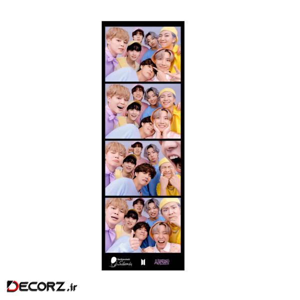 آویز تزیینی بادکنک آبی طرح BTS-Dday 2021 مدل Filmstrip2 