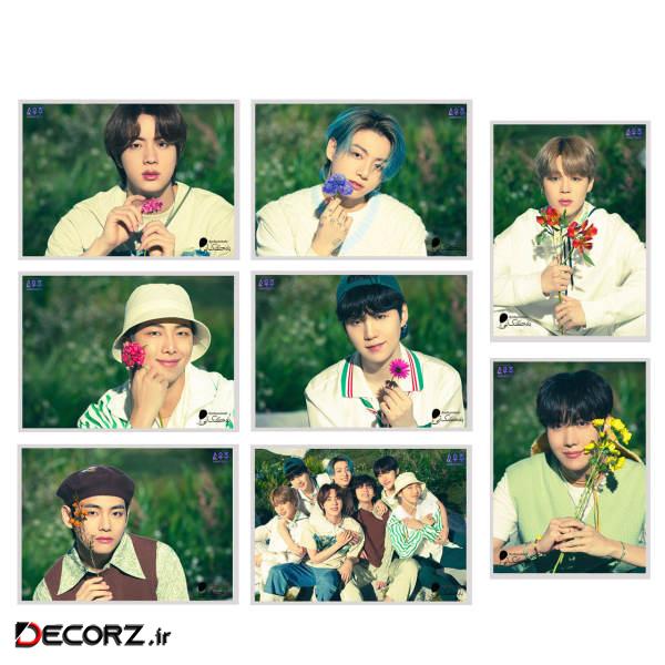    آویز تزیینی بادکنک آبی طرح BTS MUSTER SOWOOZOO  مدل S1 مجموعه 8 عددی