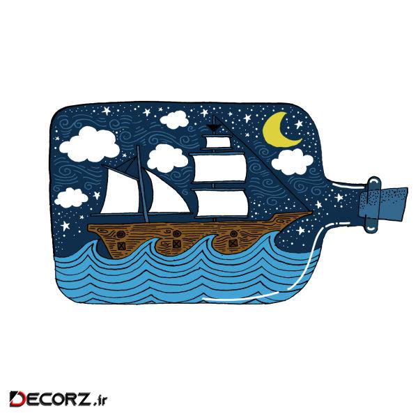 استیکر مدل ship in bottle ferito استیکر مدل ship in bottle ferito
