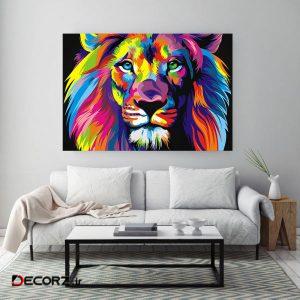 تابلو بوم طرح شیر تابلو بوم طرح شیر
