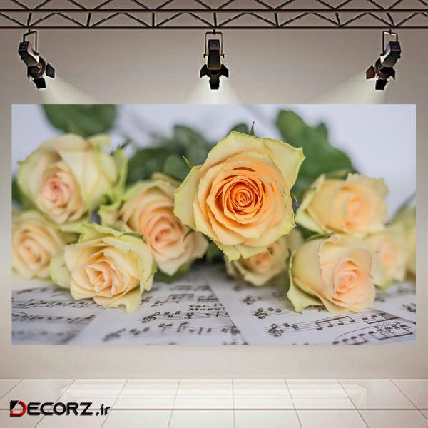 تابلو بوم مدل نت موسیقی و گل کد AR240 تابلو بوم مدل نت موسیقی و گل کد AR240