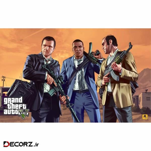 تابلو شاسی طرح بازی GTA V کد1001 تابلو شاسی طرح بازی GTA V کد1001