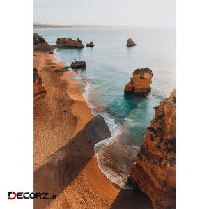 تابلو شاسی طرح ساحل و دریا و صخره مدل T1825