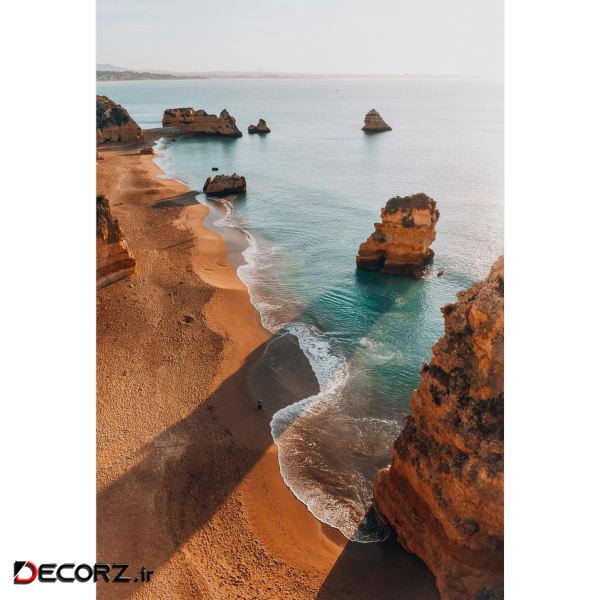 تابلو شاسی طرح ساحل و دریا و صخره مدل T1825
