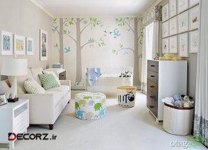 دکوراسیون اتاق نوزاد بهمراه سرویس وسایل نوزاد با طراحی زیبا دکوراسیون اتاق نوزاد بهمراه سرویس وسایل نوزاد با طراحی زیبا