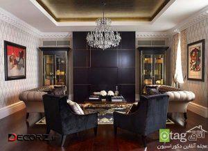 دکوراسیون سیاه و طلایی / مدلی بسیار زیبا در طراحی داخلی منزل
