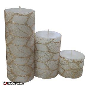 شمع طرح استوانه کد ۳۰۳ مجموعه ۳ عددی
