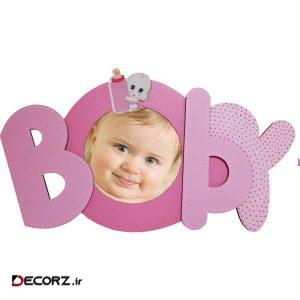 قاب عکس کودک مدل Baby کد ۴۵۱۲ سایز  ۱۰×۱۰ سانتی متر