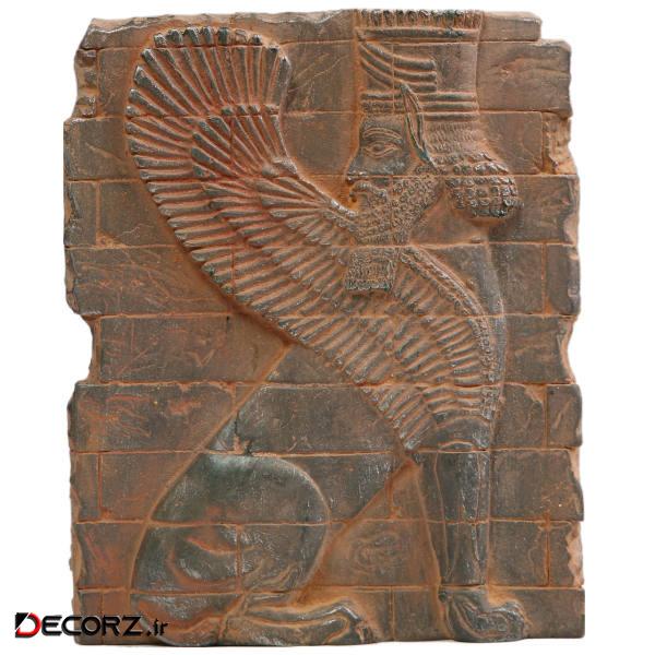 مجسمه تندیس و پیکره شهریار مدل کتیبه آجری شیر بالدار آویزدار کد MO2910 مجسمه تندیس و پیکره شهریار مدل کتیبه آجری شیر بالدار آویزدار کد MO2910