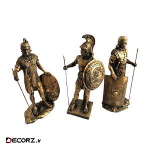 مجسمه طرح سربازان رومی مجموعه ۳ عددی مجسمه طرح سربازان رومی مجموعه ۳ عددی