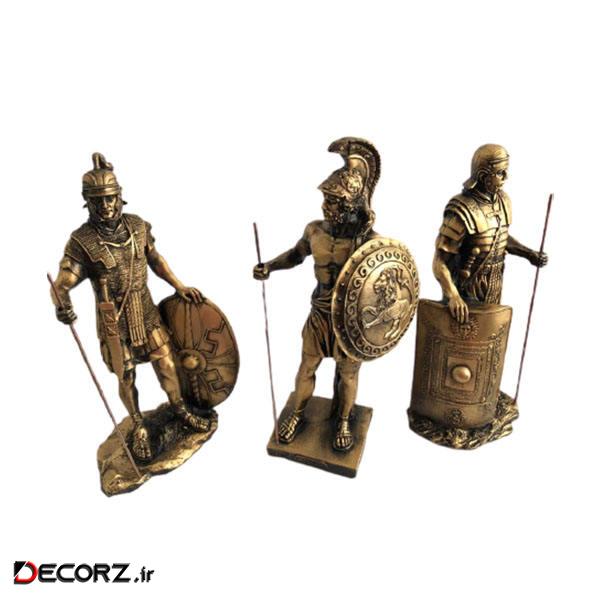 مجسمه طرح سربازان رومی مجموعه 3 عددی