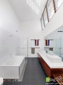 مدل دکوراسیون حمام مدرن به سبکی ساده  و بسیار زیبا