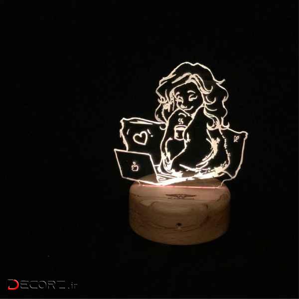 چراغ خواب ای پلاس دیزاین طرح دختر