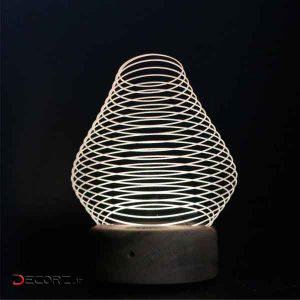 چراغ خواب ای پلاس دیزاین طرح شعله سه بعدی