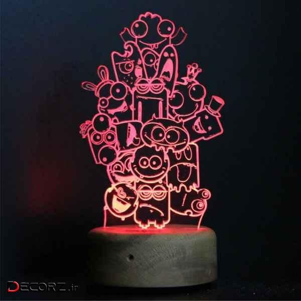 چراغ خواب ای پلاس دیزاین طرح موجودات بامزه