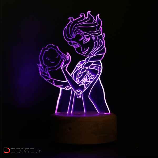 چراغ خواب ای پلاس دیزاین طرح کارتون فروزن ٢