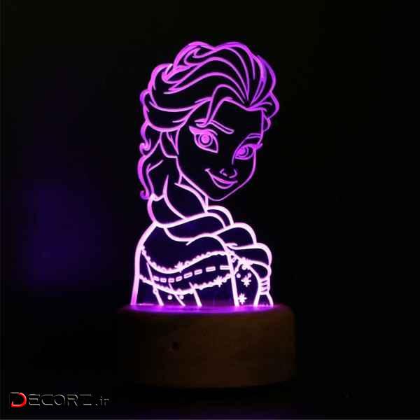 چراغ خواب ای پلاس دیزاین طرح کارتون فروزن